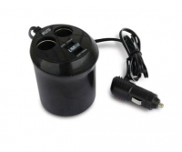 Разветвитель прикуривателя AVS CS 214U 12/24 (на 2 гнезда + 2 USB)