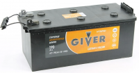 Грузовой аккумулятор Giver Hybrid - 190 А/ч (под болты) российская полярность (-+)
