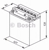 Мотоаккумулятор YB5L-B Bosch M4 F18 Fresh pack - 5 А/ч (0 092 M4F 180) [- +]
