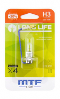 Автолампа H3 MTF Long Life 3000K (HLL1203b)