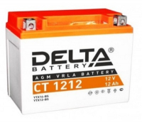 Мотоаккумулятор YTX12-BS Delta AGM - 12 А/ч 180 А (CT 1212)