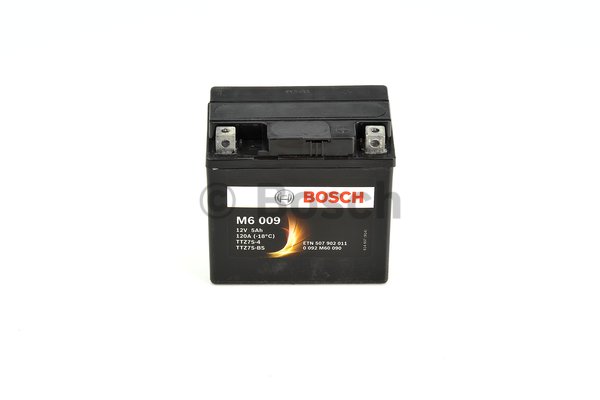 Мотоаккумулятор TTZ7S-BS, YTZ7S-BS Bosch M6 AGM - 5 А/ч (7 А/ч был раньше) (0 092 M60 090) [- +]