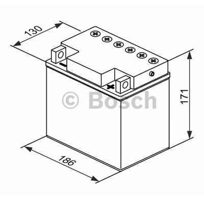 Мотоаккумулятор 53030 Bosch M4 F54 Fresh pack - 30 А/ч (0 092 M4F 540) [- +]