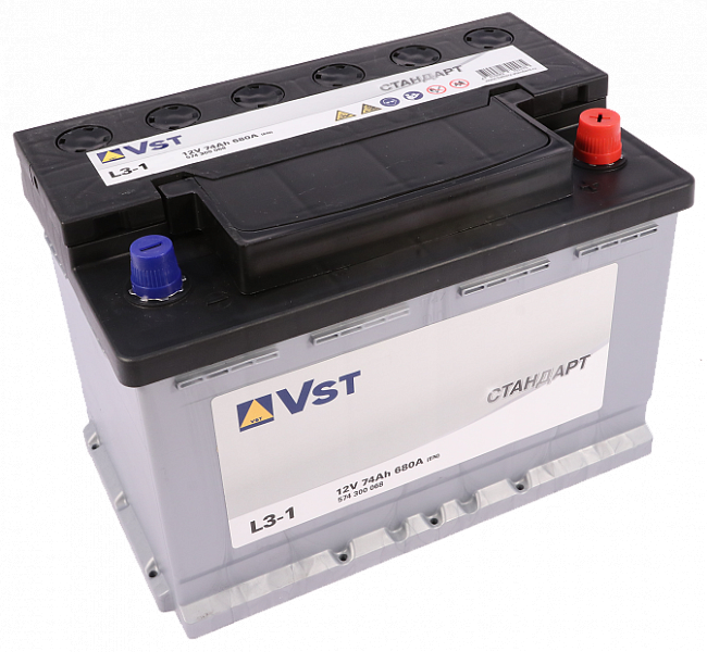 Аккумулятор автомобильный VST (Varta) Стандарт LB3 74 А/ч (574 400 070) [-+]