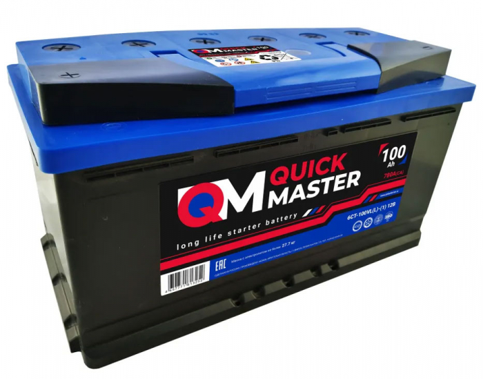 Аккумулятор автомобильный QuickMaster SP -100 A/ч  [+-]