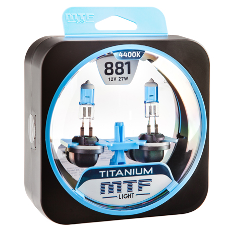 Автолампы H27/881 MTF Titanium 4400K (HTN1281)