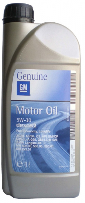 Моторное масло General Motors Dexos 2 GM 5W-30 С3 (95599403, 1942000)