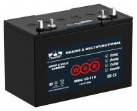Аккумулятор WBR Marine MBC 12-115-2 CARBON - 115 А/ч - тяговый (для лодочных электромоторов)