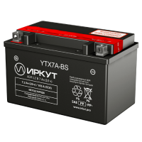 Мотоаккумулятор YTX7A-BS Иркут - 7 А/ч 105 A [+ -]