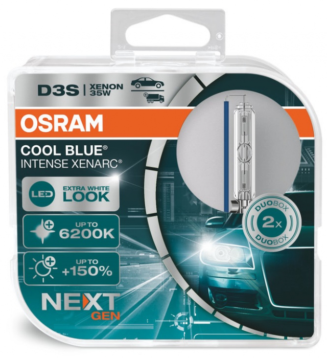 Ксеноновые лампы D3S Osram Xenarc Cool Blue Intense Next Gen +150% (66340CBN-HCB)