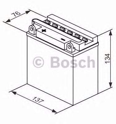 Мотоаккумулятор YB7-A Bosch M4 F24 Fresh pack - 8 А/ч (0 092 M4F 240) [+ -] снят с производства