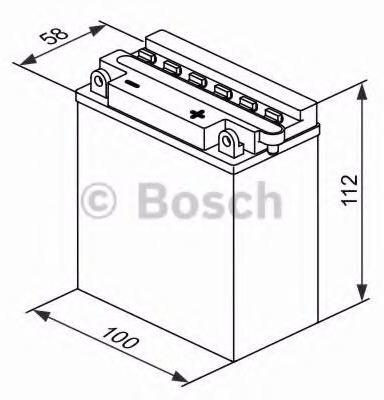 Мотоаккумулятор YB3L-B Bosch M4 F16 Fresh pack - 3 А/ч (0 092 M4F 160) [- +] снят с производства