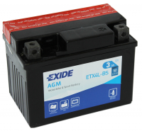Мотоаккумулятор YTX4L-BS Exide AGM - 3 А/ч 50 А (ETX4L-BS) [- +]