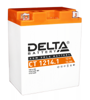 Мотоаккумулятор YB14-BS, YTX14AH, YTX14AH-BS Delta AGM - 14 А/ч 165 А (CT 1214.1)