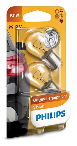 Автолампы P21W Philips Vision (12498B2)