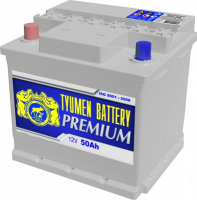 Аккумулятор автомобильный Тюмень Premium - 50 А/ч [+-]