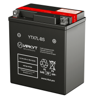 Мотоаккумулятор YTX7L-BS Иркут - 6 А/ч 90 A [- +]