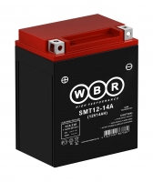 Мотоаккумулятор WBR AGM - 14 А/ч 210 А (SMT12-14-A) YB14-A2,YTX14AH-BS, YB12A-А