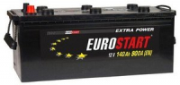 Грузовой аккумулятор Eurostart 140 А/ч российская полярность (-+)
