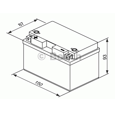 Мотоаккумулятор TTZ10S-BS Bosch M6 011 AGM - 8 А/ч (0 092 M60 110)[+ -]