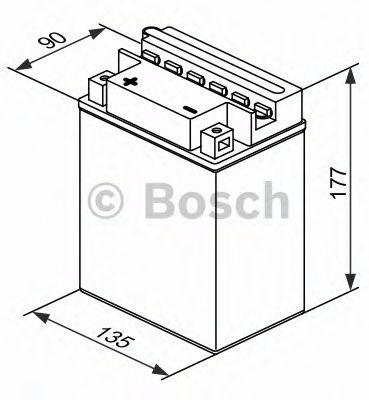 Мотоаккумулятор YB14A-A2 Bosch M4 F38 Fresh pack - 14 А/ч (0 092 M4F 380) [+ -]
