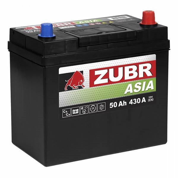 Аккумулятор автомобильный Zubr Premium Asia - 50 А/ч (B24L) [-+]