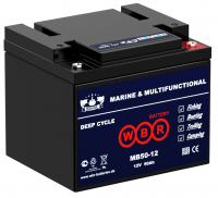 Аккумулятор WBR Marine MB 50-12 AGM - 50 А/ч - тяговый (для лодочных электромоторов)