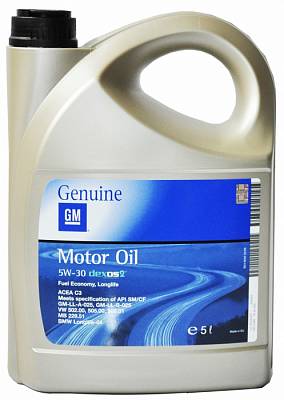 Моторное масло General Motors Dexos 2 GM 5W-30 С3 (95599405, 1942003)