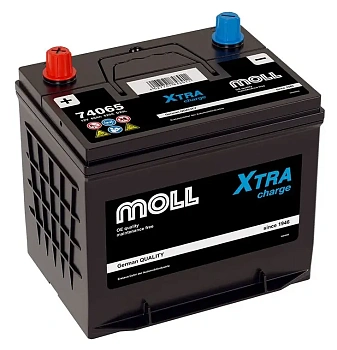 Аккумулятор автомобильный Moll Asia XTRA charge - 65 А/ч [-+]