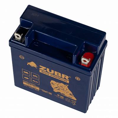 Мотоаккумулятор Zubr Bike Premium Nano Gel - 5 А/ч 80 А (YB5L-BS) [-+]