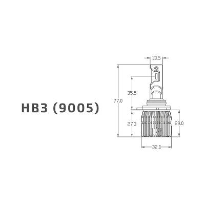 Светодиодные лампы HB3(9005) MTF Dynamic Vision LED 5500K (DVB3K5)