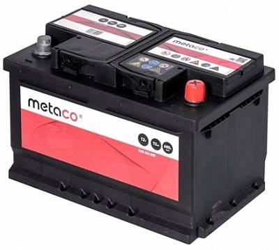 Аккумулятор автомобильный Metaco - 74 А/ч [-+]