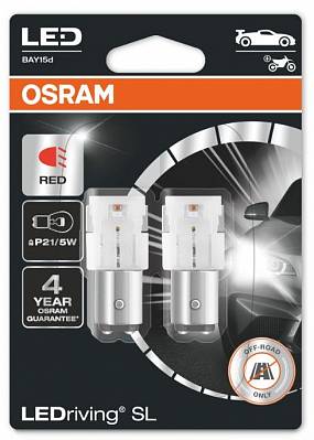 Светодиодные лампы P21/5W Osram LEDriving SL Red (7528DRP-02B)