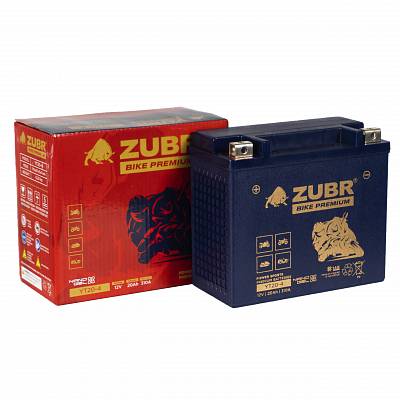 Мотоаккумулятор Zubr Bike Premium Nano Gel - 20 А/ч 310 А (YT20-4) YTX20-BS [+-]
