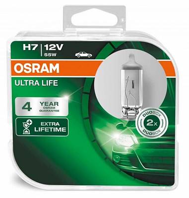 Автолампы H7 Osram Ultra Life 3100K (64210ULT-HCB)