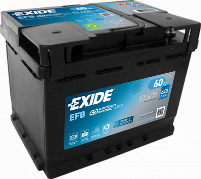 Аккумулятор Start-Stop автомобильный Exide Start-Stop EFB EL600 - 60 А/ч [-+]