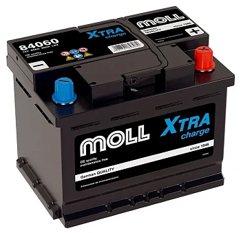Аккумулятор автомобильный Moll XTRA charge - 60 А/ч [-+]