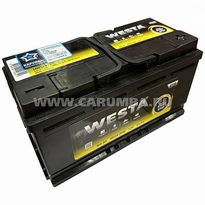 Аккумулятор автомобильный Westa EFB - 100 А/ч [-+] Турция