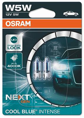 Автолампы W5W Osram Cool Blue Intense Next Gen (2825CBN) галогеновые