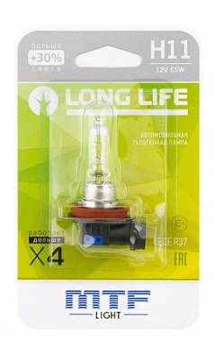 Автолампа H11 MTF Long Life 3000K (HLL1211b)