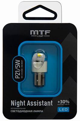Светодиодные автолампы P21/5W MTF Night Assistant LED White 6000K (NP215WW)