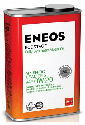Моторное масло Eneos Ecostage 100% Fully Synthetic 0W-20 SN