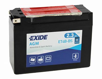 Мотоаккумулятор YTX4B-BS Exide AGM - 2.3 А/ч 35 А (ET4B-BS)
