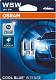 Автолампы W5W Osram Cool Blue Intense (2825HCBI-02B) галогеновые