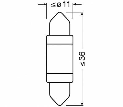 Светодиодная лампа C5W Osram LEDriving SL White 6000K (6418DWP-01B) 36mm