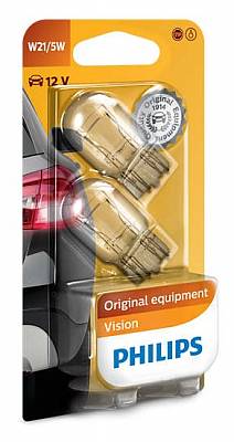 Автолампы W21/5W Philips Vision (12066B2)