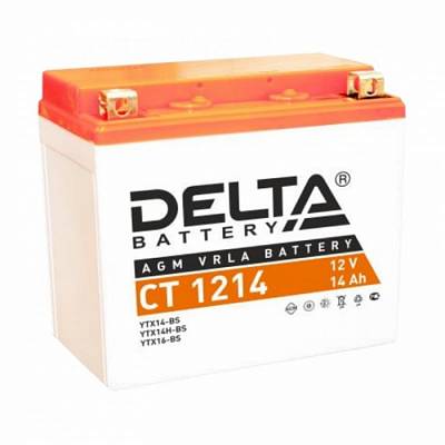 Мотоаккумулятор YTX14-BS Delta AGM - 14 А/ч 200 А (CT 1214)