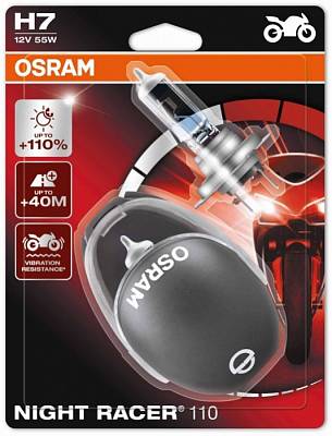 Мотолампы H7 Osram Night Racer +110% (64210NR1-02B)