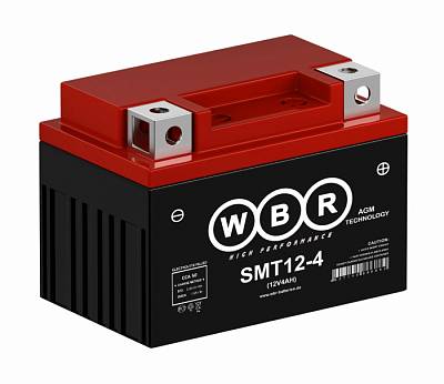 Мотоаккумулятор WBR AGM - 4 А/ч 50 А (SMT12-4) YB4L-B,YT4L-BS