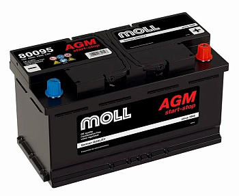 Аккумулятор Start-Stop автомобильный Moll AGM - 95 А/ч [-+]